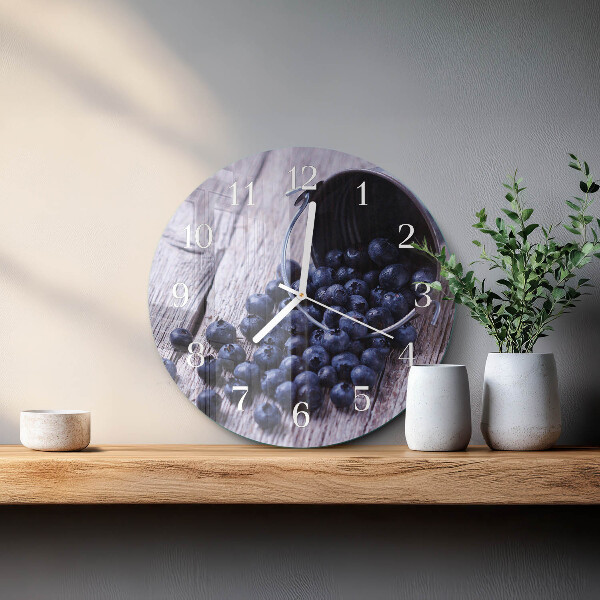 Reloj de pared redondo arándanos