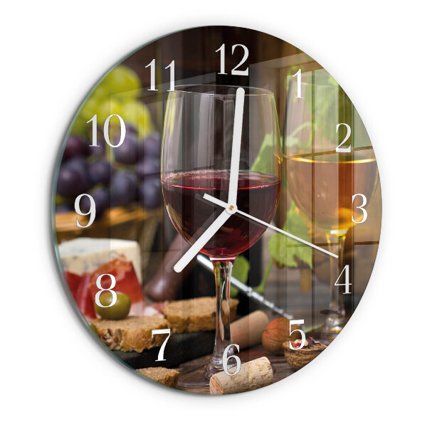 Reloj de pared redondo Copa de vino