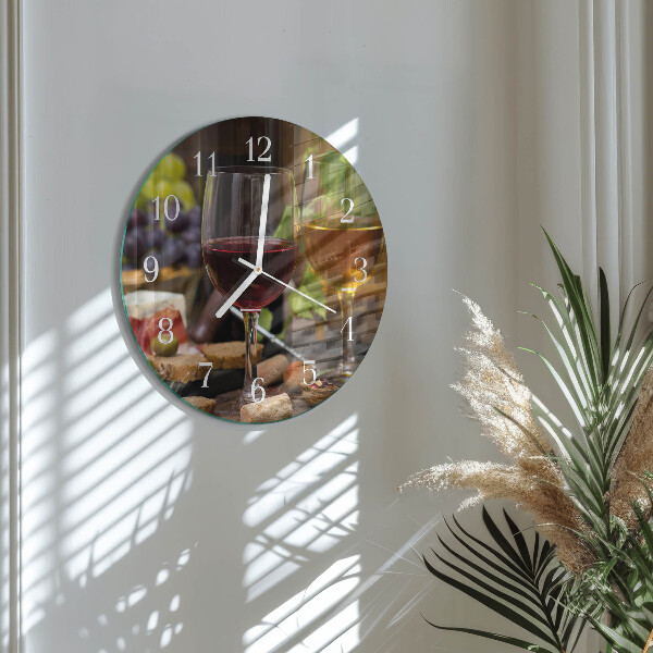 Reloj de pared redondo Copa de vino