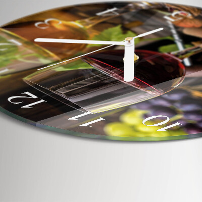 Reloj de pared redondo Copa de vino