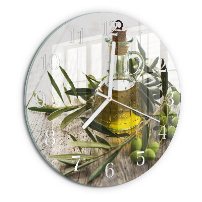 Reloj de pared redondo Aceite de oliva