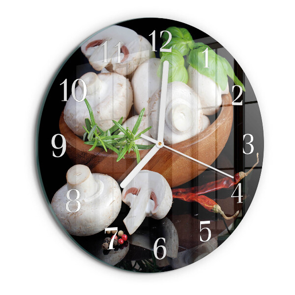 Reloj de pared redondo Hongos
