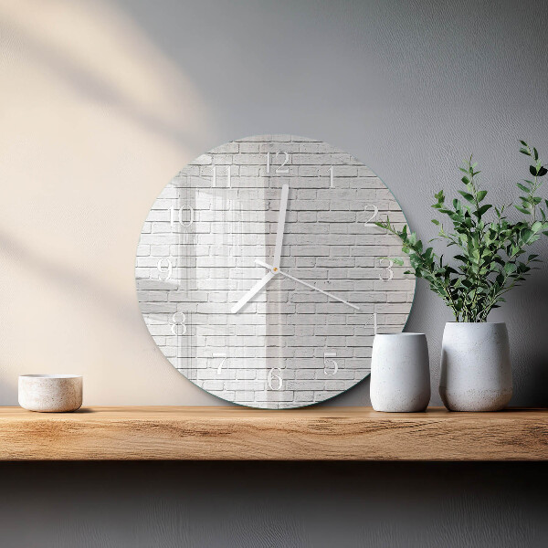 Reloj de pared redondo Muro de ladrillo