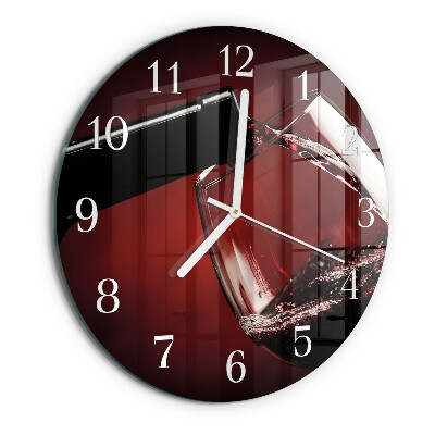 Reloj de pared redondo Copa de vino