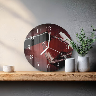 Reloj de pared redondo Copa de vino