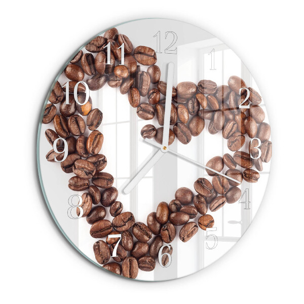 Reloj de pared redondo Granos de café