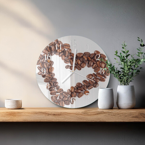 Reloj de pared redondo Granos de café