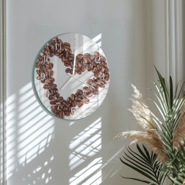 Reloj de pared redondo Granos de café