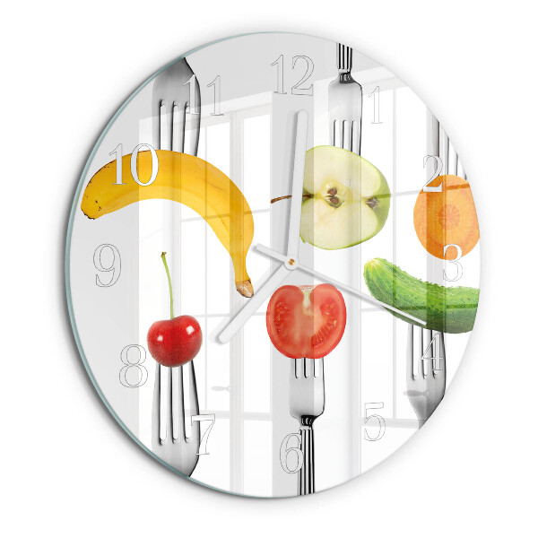 Reloj de pared redondo Fruta