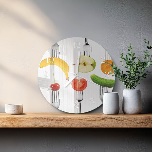 Reloj de pared redondo Fruta