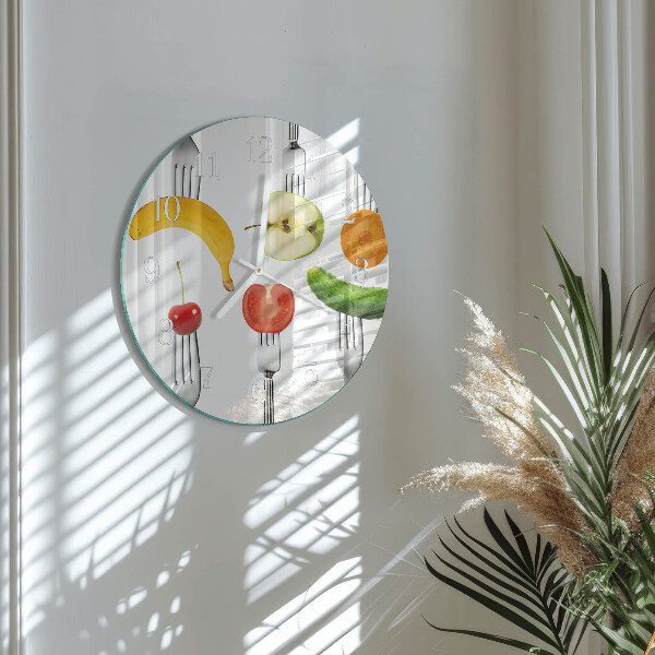 Reloj de pared redondo Fruta