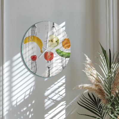Reloj de pared redondo Fruta