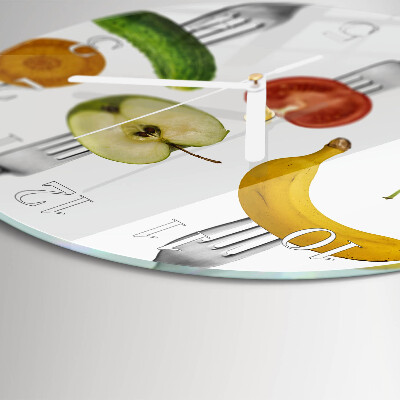 Reloj de pared redondo Fruta