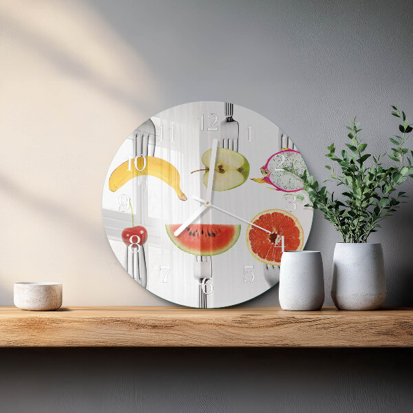 Reloj de pared redondo Fruta