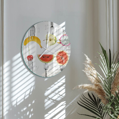 Reloj de pared redondo Fruta