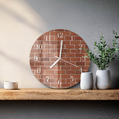 Reloj de pared redondo Muro de ladrillo