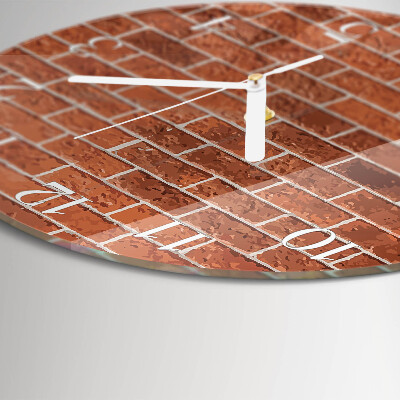 Reloj de pared redondo Muro de ladrillo