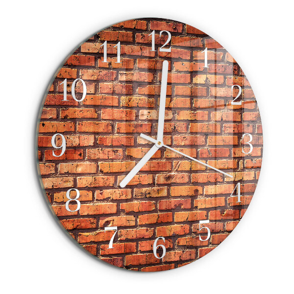 Reloj de pared redondo Muro de ladrillo