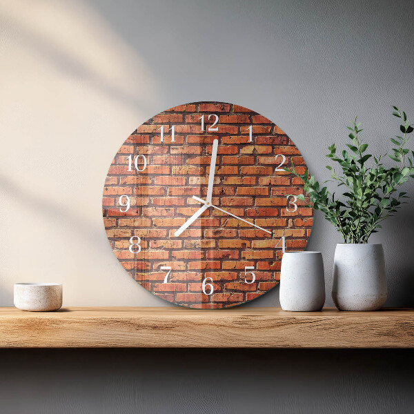 Reloj de pared redondo Muro de ladrillo