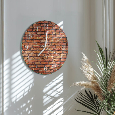 Reloj de pared redondo Muro de ladrillo