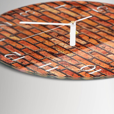 Reloj de pared redondo Muro de ladrillo