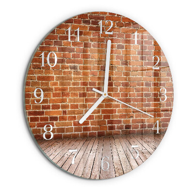 Reloj de pared redondo Muro de ladrillo