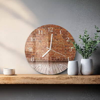 Reloj de pared redondo Muro de ladrillo