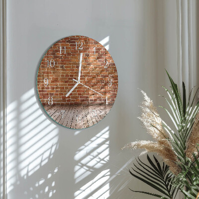 Reloj de pared redondo Muro de ladrillo