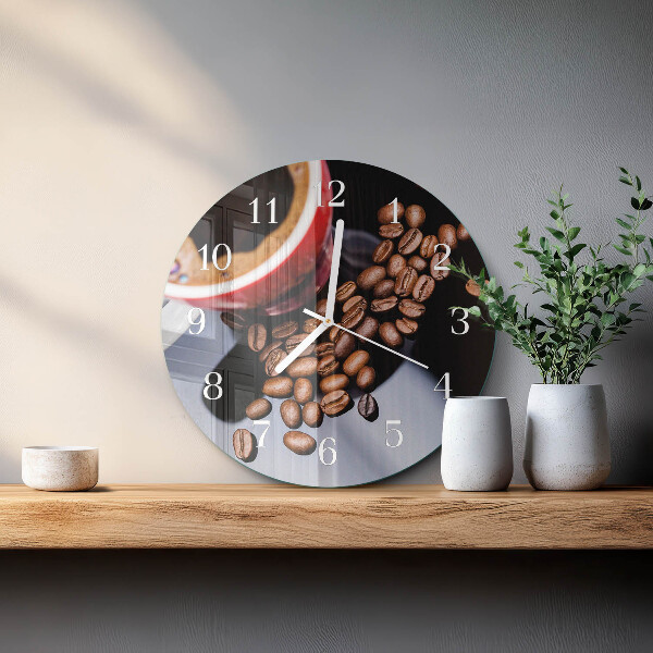Reloj de pared redondo Taza de café