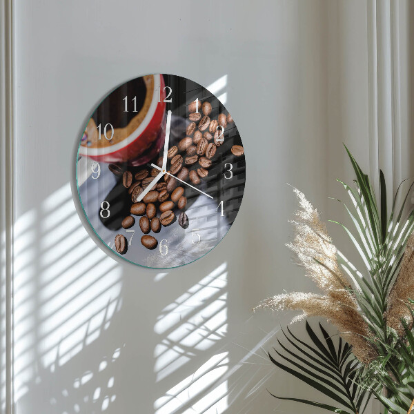Reloj de pared redondo Taza de café
