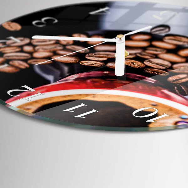 Reloj de pared redondo Taza de café