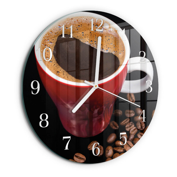 Reloj de pared redondo Taza de café