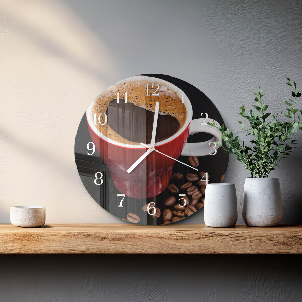 Reloj de pared redondo Taza de café