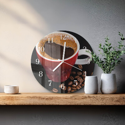 Reloj de pared redondo Taza de café