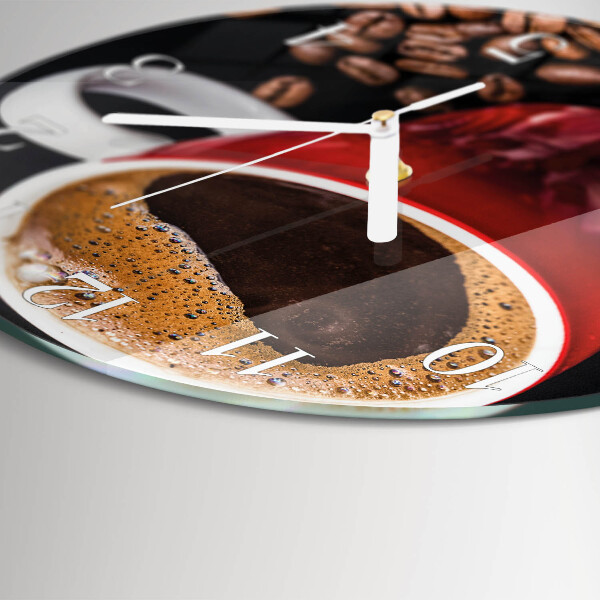 Reloj de pared redondo Taza de café