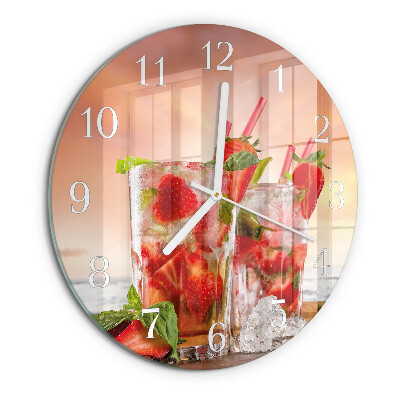 Reloj de pared redondo fresas