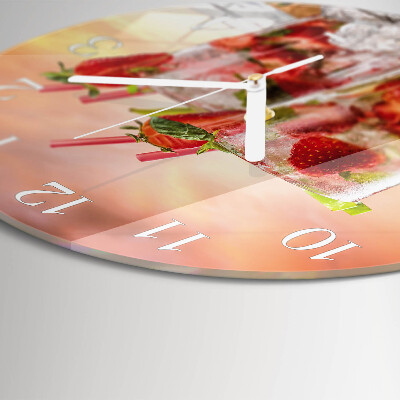 Reloj de pared redondo fresas