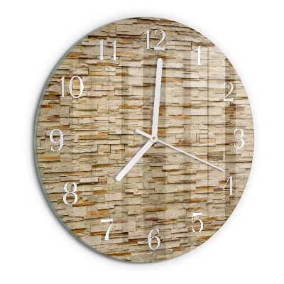 Reloj de pared redondo Piedra decorativa