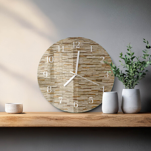 Reloj de pared redondo Piedra decorativa