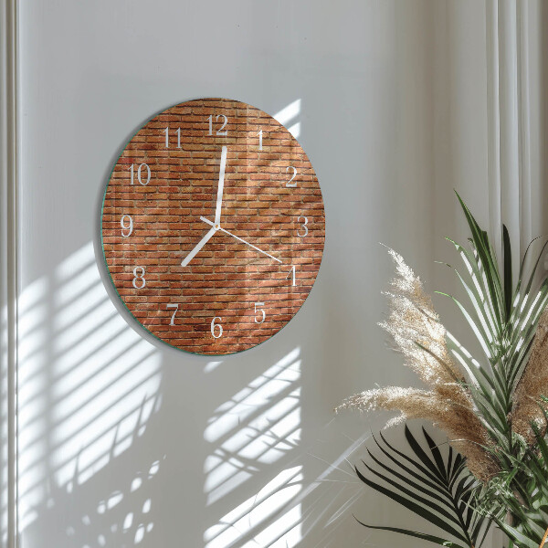 Reloj de pared redondo Ladrillos