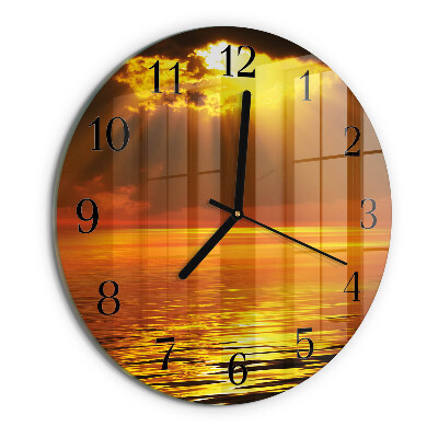 Reloj de pared redondo Atardecer