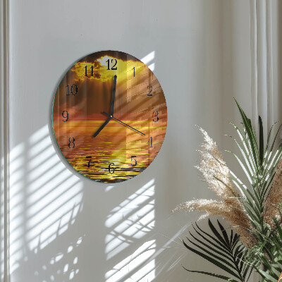 Reloj de pared redondo Atardecer