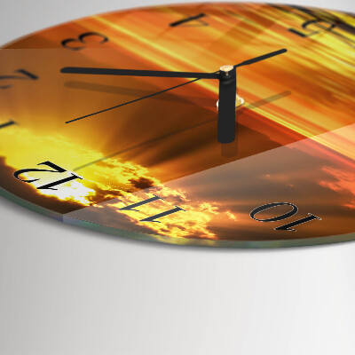 Reloj de pared redondo Atardecer