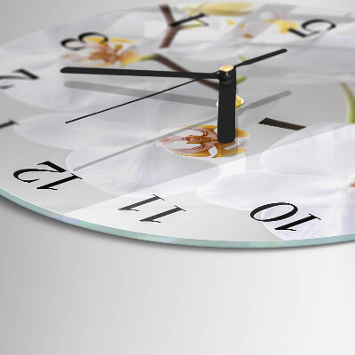 Reloj de pared redondo Orquídea