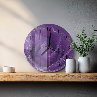 Reloj de pared redondo Rosa