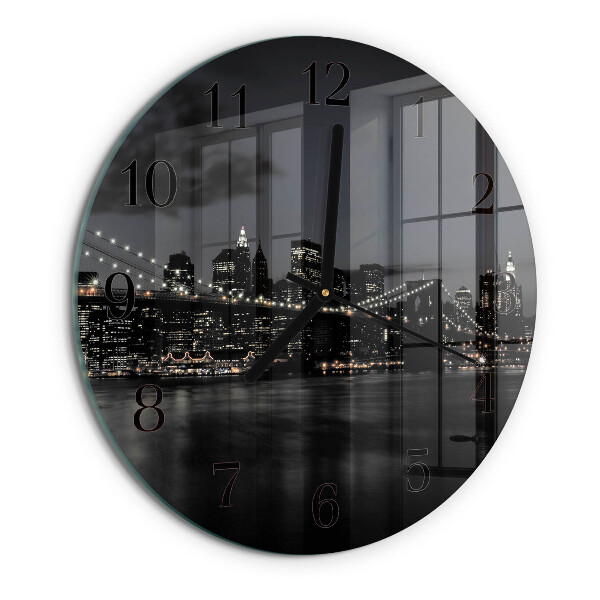 Reloj de pared redondo Puente horizontal