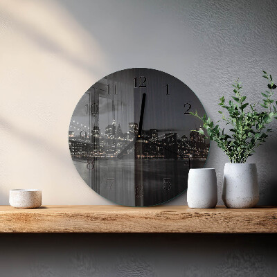Reloj de pared redondo Puente horizontal