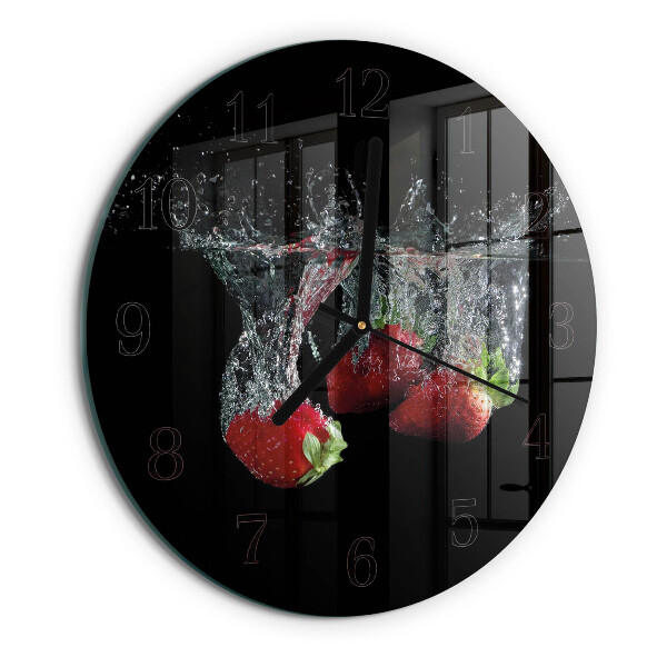 Reloj de pared redondo fresas