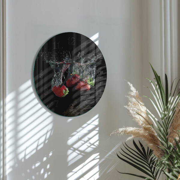 Reloj de pared redondo fresas