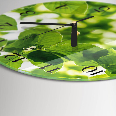 Reloj de pared redondo Hojas
